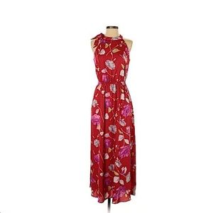 Banana Republic Red Floral Print Casual Dress